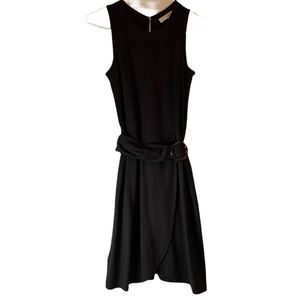 Loft classic little black dress with a belt. Sz 0